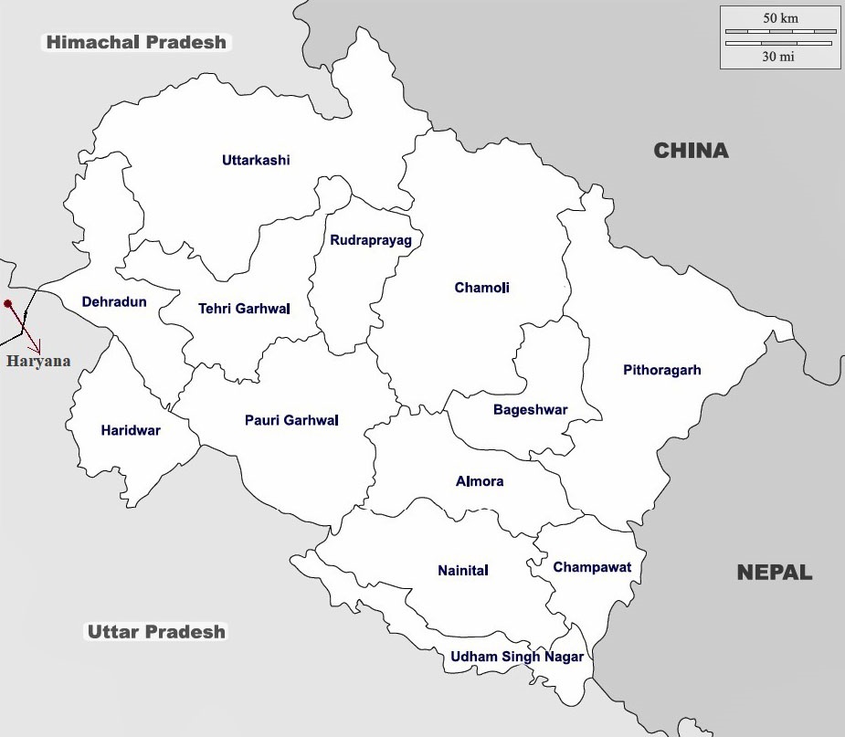 uttarakhand map